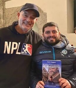 Fumetto Dario Ruggieri con Maradona Jr